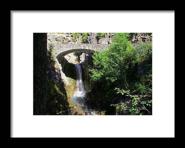 Waterfalls Framed Print featuring the photograph Mt. Rainier Waterfalls by Jerry Cahill