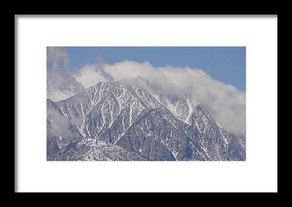 Mt. San Jacinto Framed Print featuring the photograph Mt. San Jacinto in Clouds by Patrick Morgan