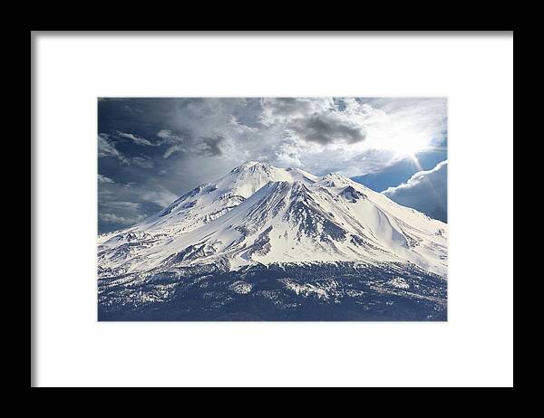Mt Shasta Framed Print featuring the photograph Mt Shasta by Athala Bruckner
