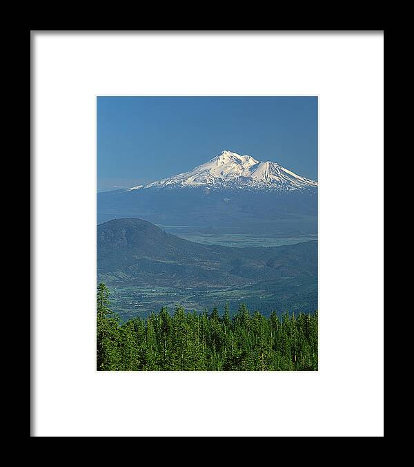 Mt. Shasta Framed Print featuring the photograph 1A5637-Mt. Shasta from Oregon by Ed Cooper Photography