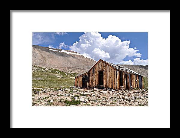 Shack Framed Print featuring the photograph Mt. Sherman by Aaron Spong