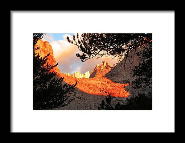 Mt. Framed Print featuring the photograph Mt. Whitney Sunrise by Alan Socolik