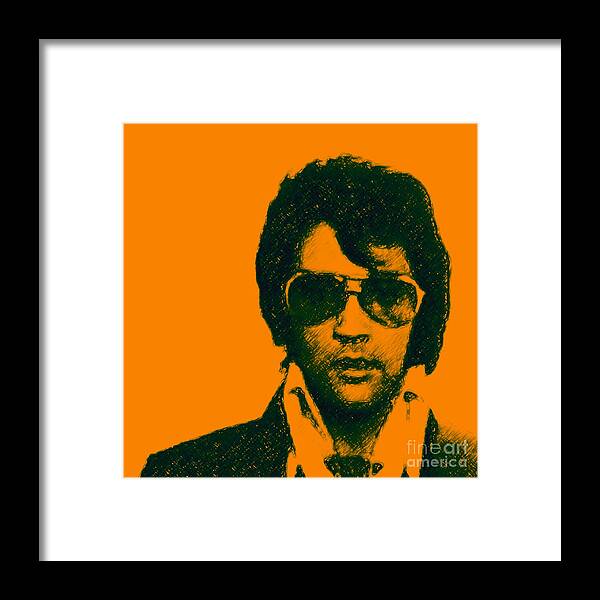 Celebrity Framed Print featuring the photograph Mugshot Elvis Presley square by Wingsdomain Art and Photography