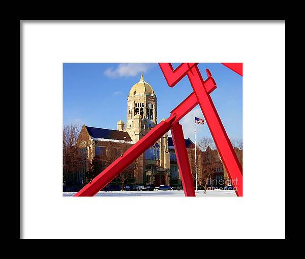 Muhlenberg College Framed Print featuring the photograph Abstract - Haas and Victors Lament by Jacqueline M Lewis
