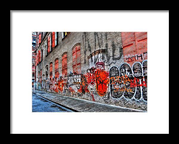 Graffiti Framed Print featuring the photograph Mulberry Street Graffiti by Randy Aveille