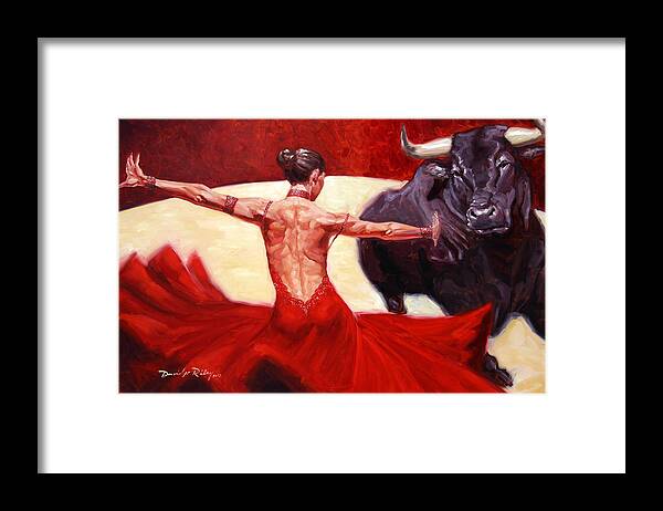Dance Framed Print featuring the painting Muleta by David Riley