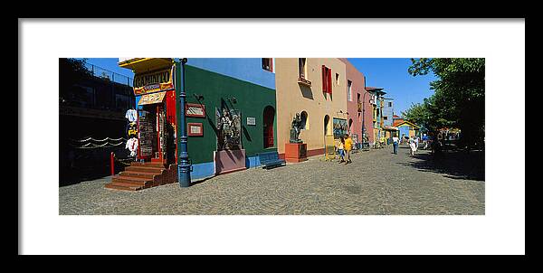 Photography Framed Print featuring the photograph Multi-colored Buildings In A City, La by Panoramic Images