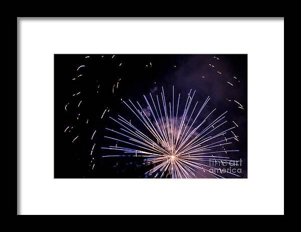 Fireworks Framed Print featuring the photograph Multicolor Explosion by Suzanne Luft