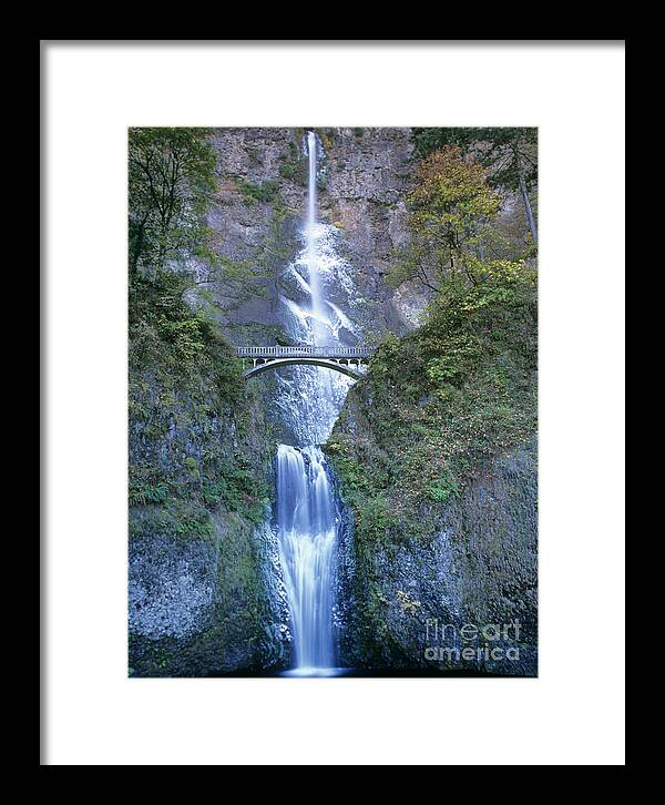 North America Framed Print featuring the photograph Multnomah Falls Columbia River Gorge by Dave Welling