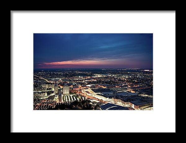 Tranquility Framed Print featuring the photograph Munich City View From Olympic Tower by Bbq