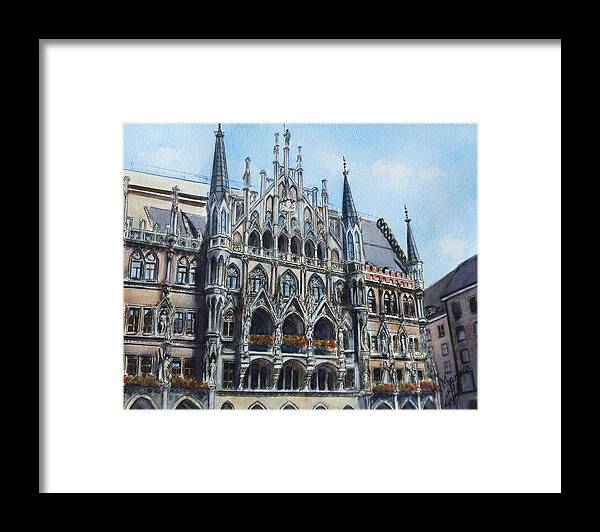 Munich Framed Print featuring the painting Munich by Henrieta Maneva