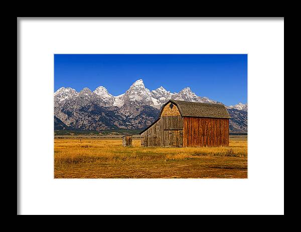 Mormon Row Framed Print featuring the photograph Murphy Barn by Greg Norrell