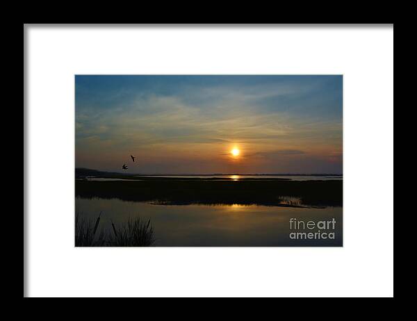 Sunrise Framed Print featuring the photograph Murrells Inlet Sunrise by Kathy Baccari