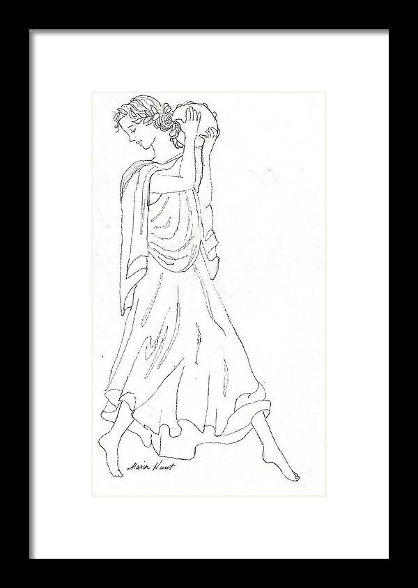 Muses Framed Print featuring the painting Terpsichore Muse of Dance by Maria Hunt
