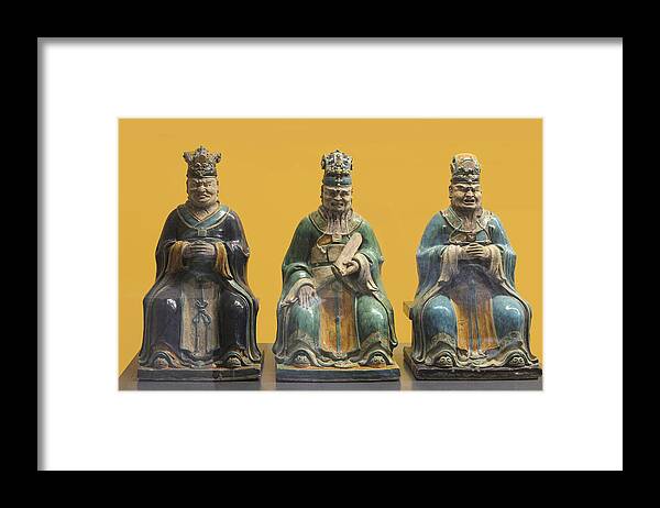 Oriental Figurines Framed Print featuring the photograph Oriental Figurines Series 79 by Carlos Diaz