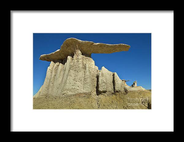 00559181 Framed Print featuring the photograph Mushroom Hoodos Bisti Wilderness by Yva Momatiuk and John Eastcott