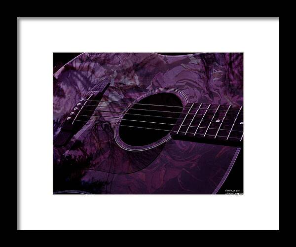 Guitar Framed Print featuring the photograph Music of the Roses by Barbara St Jean