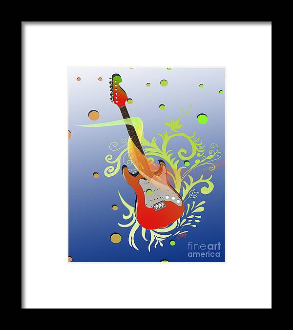 Guitar Framed Print featuring the painting Music Time by Sarabjit Singh