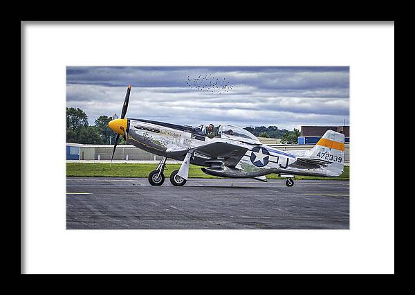 Airport Framed Print featuring the photograph Mustang P51 by Steven Ralser