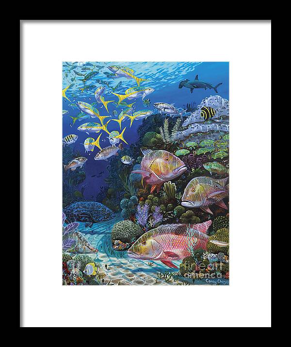 Mutton Framed Print featuring the painting Mutton Reef Re002 by Carey Chen