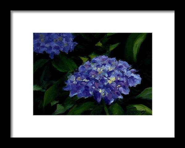 Floral Paintings Framed Print featuring the painting My Blue Heaven by James H Toenjes
