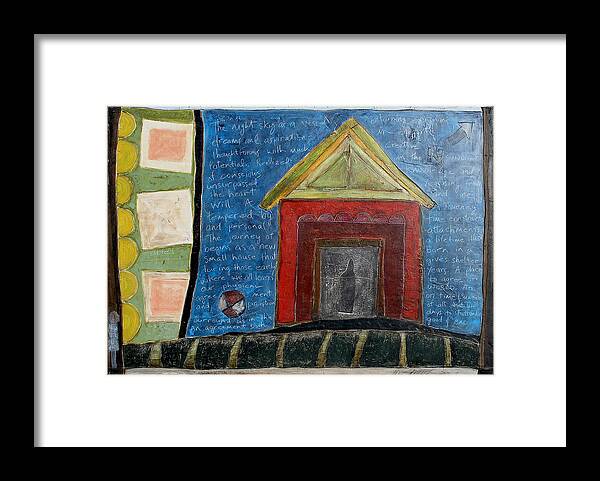 Architecture Framed Print featuring the painting My House by Michael Sharber