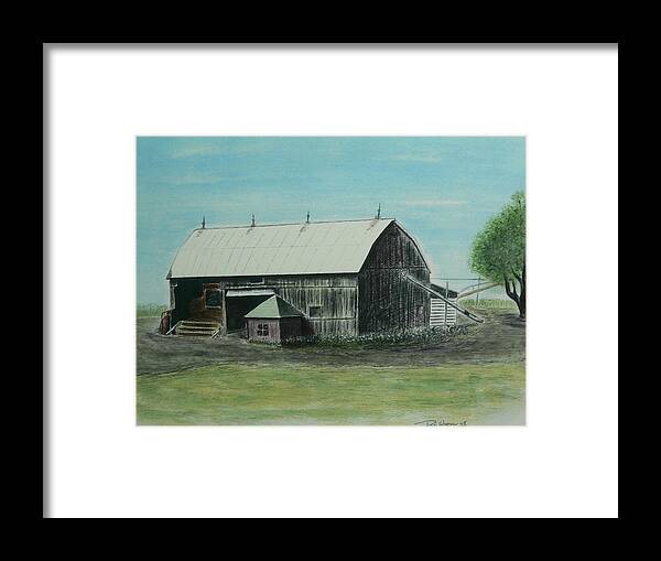Barns Framed Print featuring the painting My old friend by Dan Wagner
