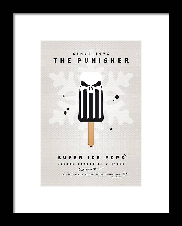 Superheroes Framed Print featuring the digital art My SUPERHERO ICE POP - The Punisher by Chungkong Art
