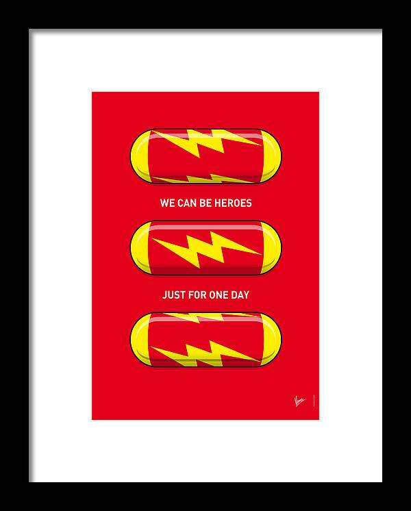 Superheroes Framed Print featuring the digital art My SUPERHERO PILLS - The Flash by Chungkong Art