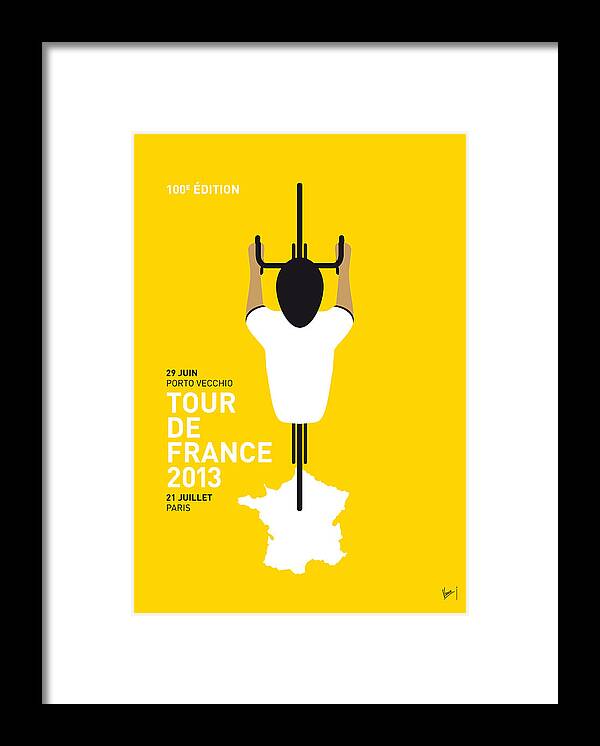 Cycling Framed Print featuring the digital art My Tour De France Minimal Poster by Chungkong Art