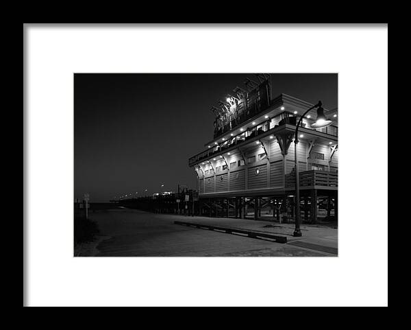 Myrtle Beach Framed Print featuring the photograph Myrtle Beach 2nd ave Pier at Night by Ivo Kerssemakers