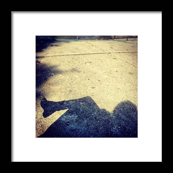 Science Framed Print featuring the photograph #myshadow #college Of #political by Nadia Al-Dhahir