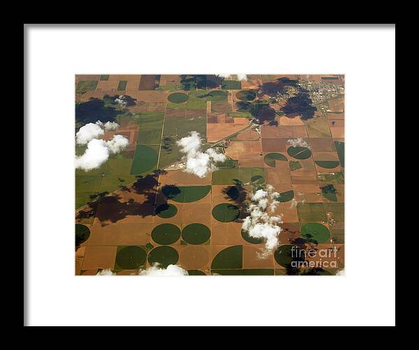 Aviation Framed Print featuring the photograph Mysterious circles of Texas 01 by Ausra Huntington nee Paulauskaite
