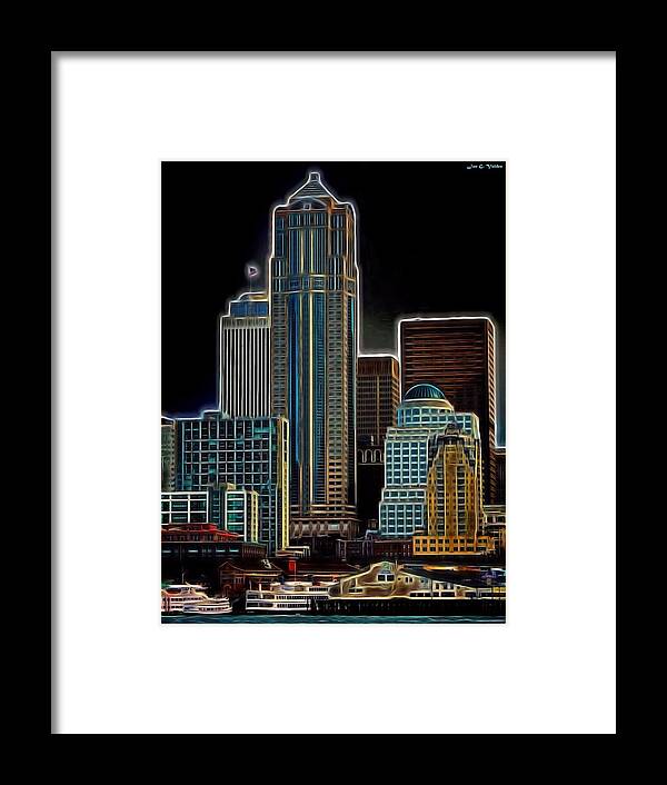 Mystic Framed Print featuring the painting Mystic Buildings by Jon Volden