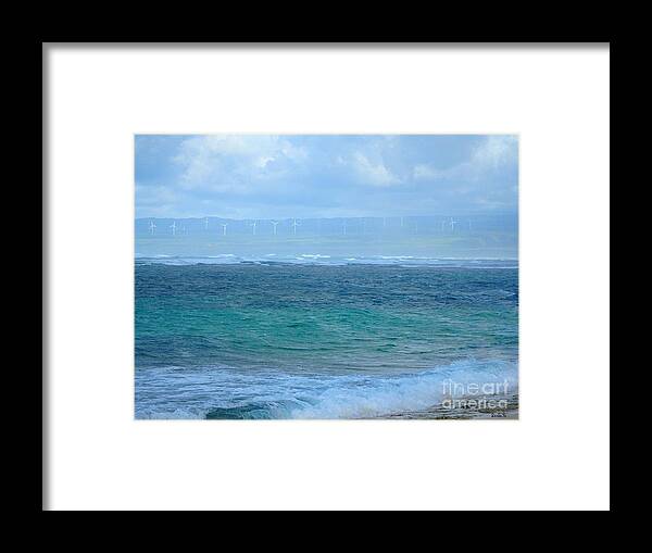 Hawaii Framed Print featuring the digital art Mystic Green Ocean by Dorlea Ho