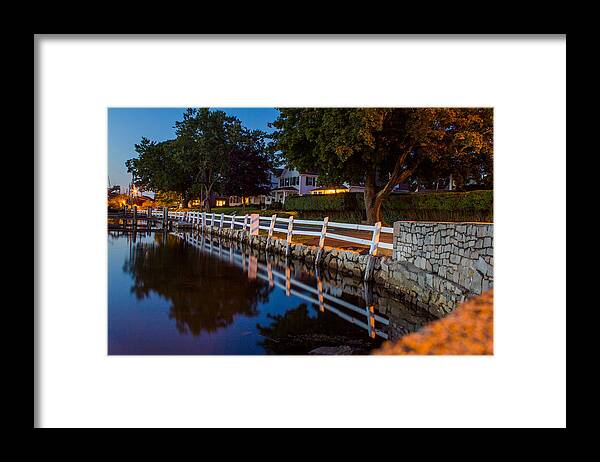 Mystic River Framed Print featuring the photograph Mystic River Wall Reflection by Kirkodd Photography Of New England