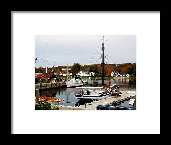 Connecticut Framed Print featuring the photograph Mystic Seaport II by Terry Eve Tanner