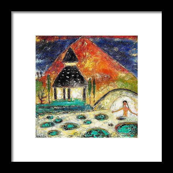Landscape Framed Print featuring the painting Mystical Garden I by Shijun Munns