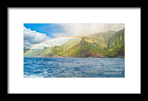 Rainbow Framed Print featuring the photograph Na Pali Coast Rainbow by Eye Olating Images