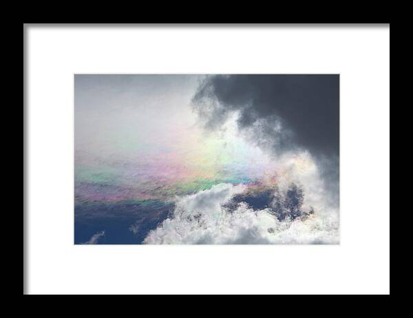 00346013 Framed Print featuring the photograph Nacreous Clouds And Evening Sun by Yva Momatiuk John Eastcott