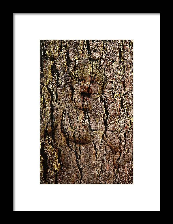Wood Nymph Framed Print featuring the digital art Naked Wood Nymph by John Haldane