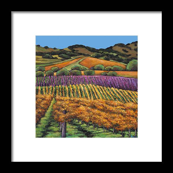 Landscape Framed Print featuring the painting Napa by Johnathan Harris