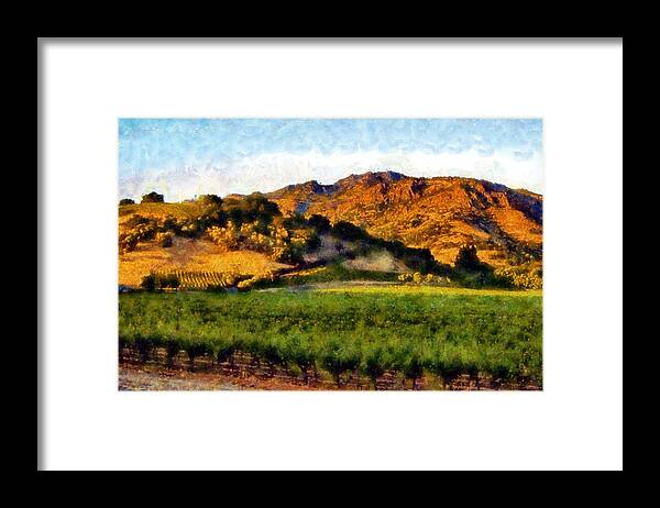 Napa Framed Print featuring the digital art Napa Valley by Kaylee Mason