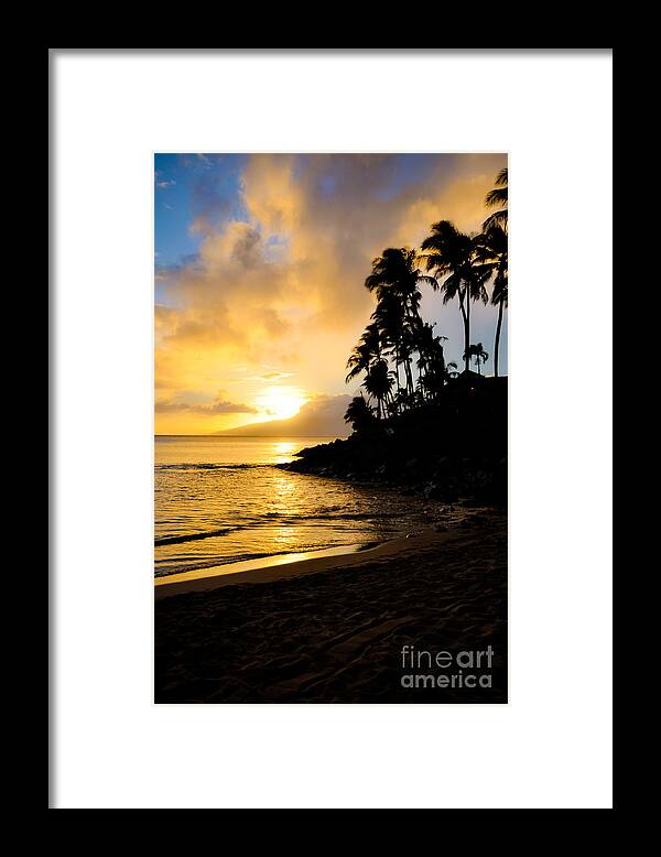 Napili Bay Framed Print featuring the photograph Napili Sunset Evening by Kelly Wade