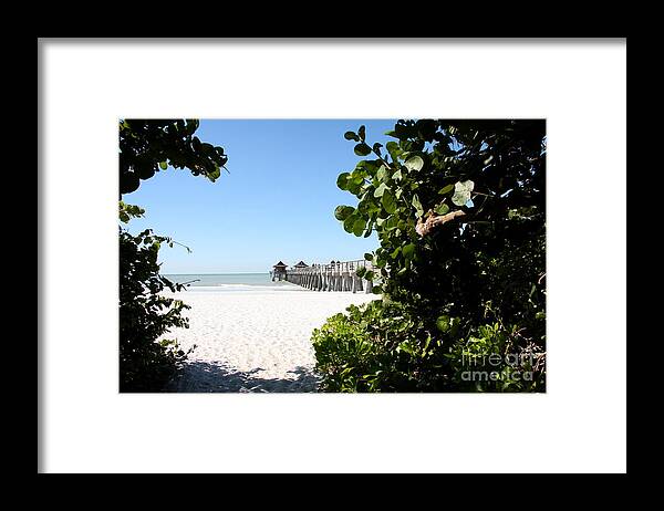 Pier Framed Print featuring the photograph Naples Pier View by Christiane Schulze Art And Photography