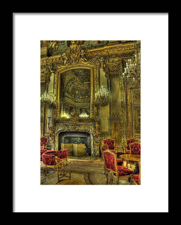 Paris Louvre Framed Print featuring the photograph Napoleon III Room by Michael Kirk
