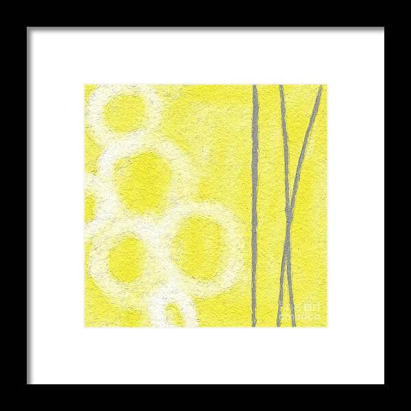 Abstract Art Framed Print featuring the painting Narcissus by Linda Woods