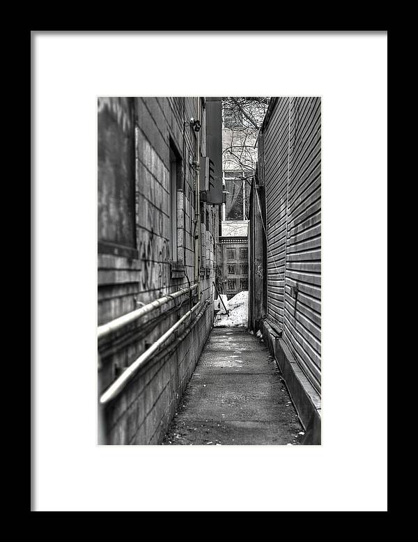Alley Framed Print featuring the photograph Narrow Alley by Nicky Jameson