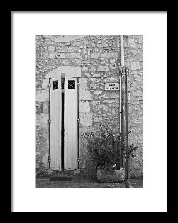 Narrow Door Framed Print featuring the photograph Narrow Door by Georgia Fowler