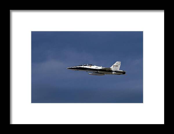 Nasa F18 Framed Print featuring the photograph Nasa's F18's Final Salute to Endeavor by Denise Dube